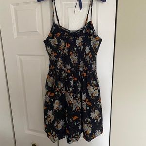 Black floral sun dress